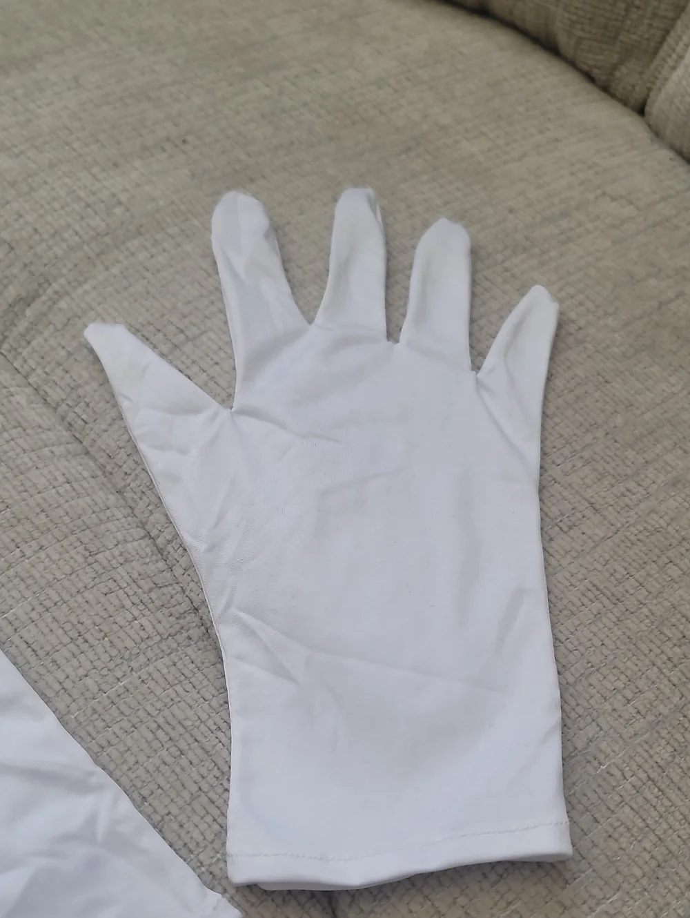 White Santiny Gloves